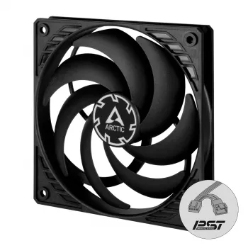 ARCTIC P12 Slim PWM PST – slėgiui optimizuotas 120 mm PWM ventiliatorius su integruotu Y-kabeliu