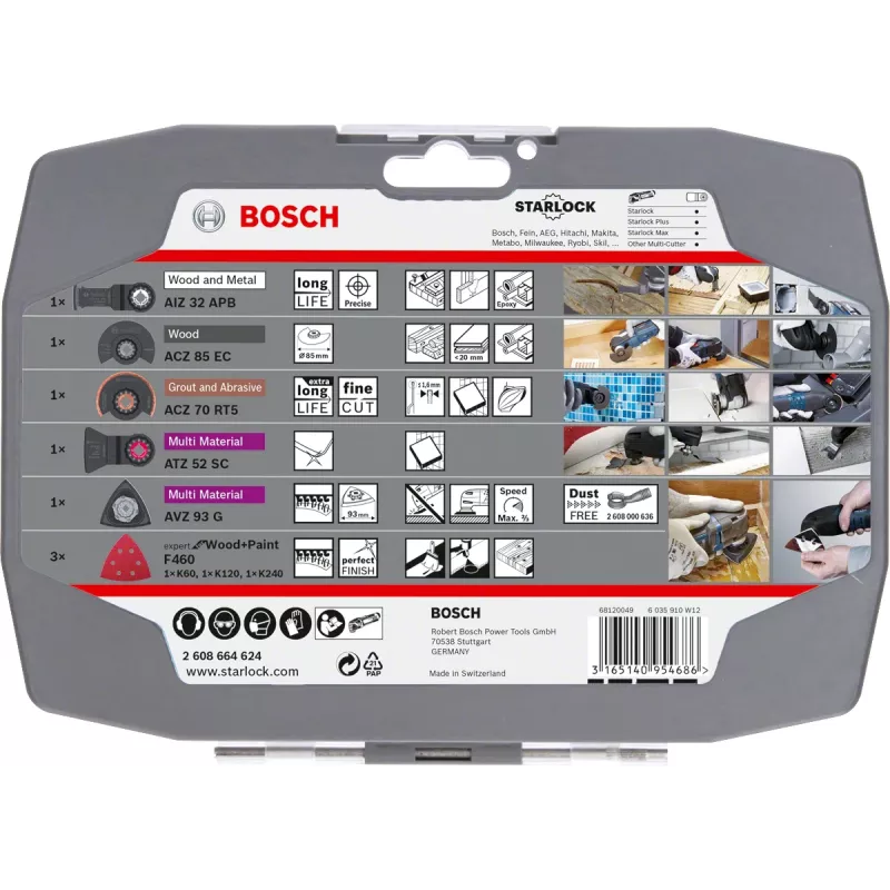 Bosch 2 608 664 624 pjovimo ir grandymo priedų rinkinys