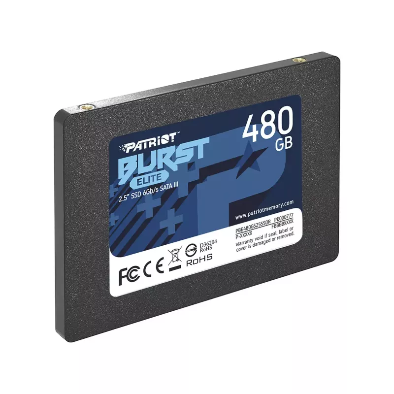 2,5 colio SATA SSD PATRIOT Burst Elite 480 GB – 450 MB/s skaitymas, 320 MB/s rašymas, 2,5 colio SATA III, 7 mm