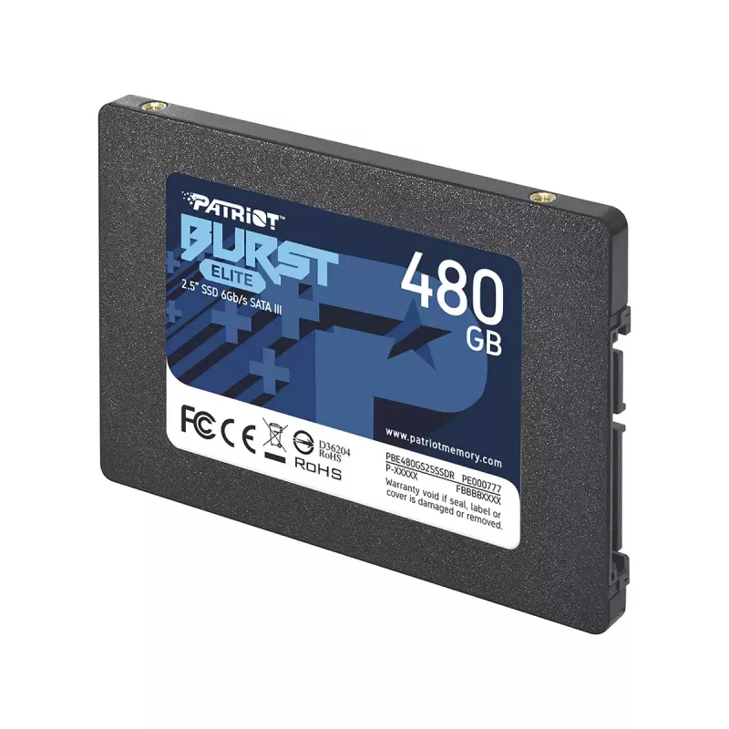 2,5 colio SATA SSD PATRIOT Burst Elite 480 GB – 450 MB/s skaitymas, 320 MB/s rašymas, 2,5 colio SATA III, 7 mm