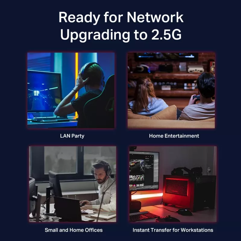 Nevaldomas jungiklis TP-Link TL-SG105-M2 5 prievadų 2.5G stalinis jungiklis
