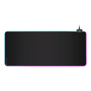 Žaidimų pelės kilimėlis CORSAIR MM700 RGB — 930×400 mm, 4 mm storio, guminis pagrindas, USB maitinamas LED apšvietimas, juodas