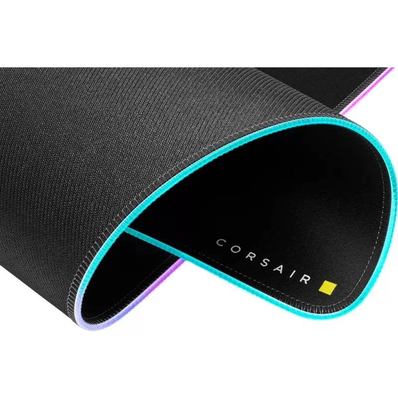 Žaidimų pelės kilimėlis CORSAIR MM700 RGB — 930×400 mm, 4 mm storio, guminis pagrindas, USB maitinamas LED apšvietimas, juodas
