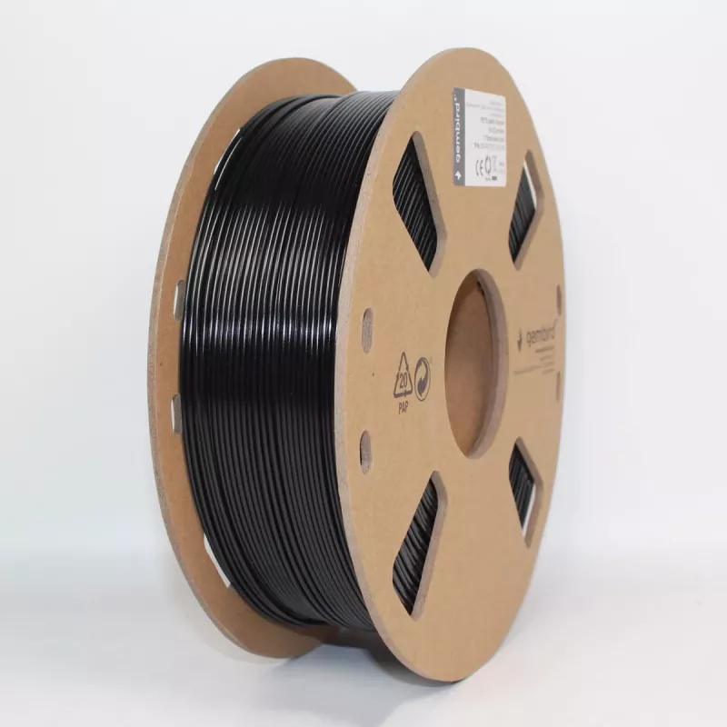 Gembird 3DP-PETG1.75-01-BK PETG juodas 3D spausdinimo filamentas 1,75 mm
