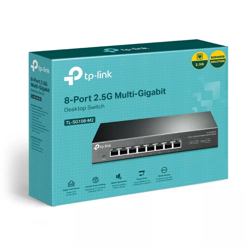 Nevaldomas jungiklis TP-Link TL-SG108-M2 8 prievadų 2.5G stalinis