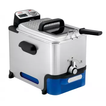 Tefal Oleoclean Pro Inox & Design FR8040 vieno krepšio elektrinė gruzdintuvė 3,5 l 2300 W juoda, nerūdijantis plienas