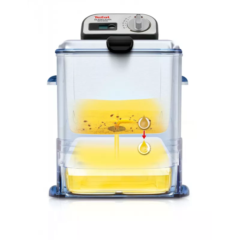 Tefal Oleoclean Pro Inox & Design FR8040 vieno krepšio elektrinė gruzdintuvė 3,5 l 2300 W juoda, nerūdijantis plienas