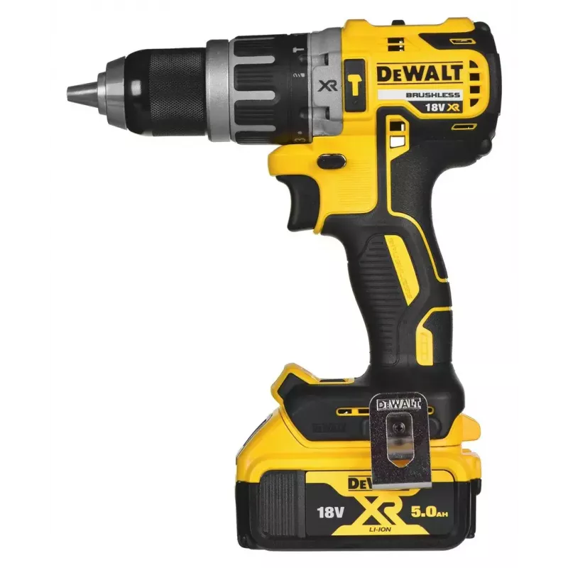 Belaidžių įrankių rinkinys DeWalt DCK266P2T — 18V, 2×5.0Ah akumuliatoriai, atraminis gręžtuvas ir kombinuotas gręžtuvas, įkroviklis, dėklas
