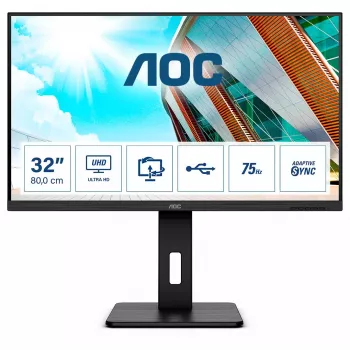 AOC P2 U32P2 monitorius 80 cm (31,5 colio) 3840 x 2160 pikselių 4K Ultra HD LED juodas