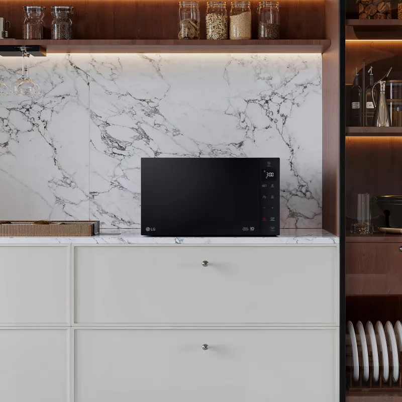 LG MH6535GIS Kombinuota mikrobangų krosnelė, virš viryklės, 25 L, 1000 W, juoda