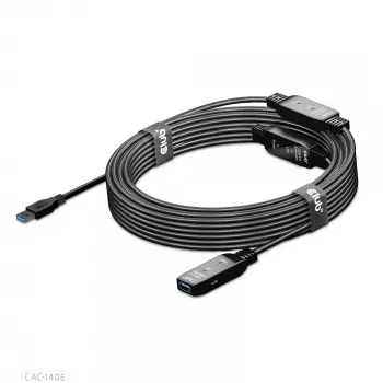 CLUB3D USB 3.2 Gen1 aktyvus kartotuvinis kabelis 15 m / 49,2 pėdų M/F 28AWG