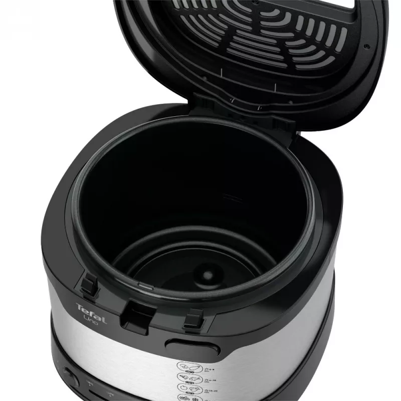 Tefal Uno FF215D Vientisos konstrukcijos 1,8 L 1600 W gruzdintuvė Juoda, Nerūdijantis plienas
