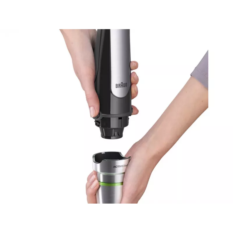 Braun MQ 7025X Panardintinis blenderis 0,6 L 1000 W Juodas, Nerūdijantis plienas