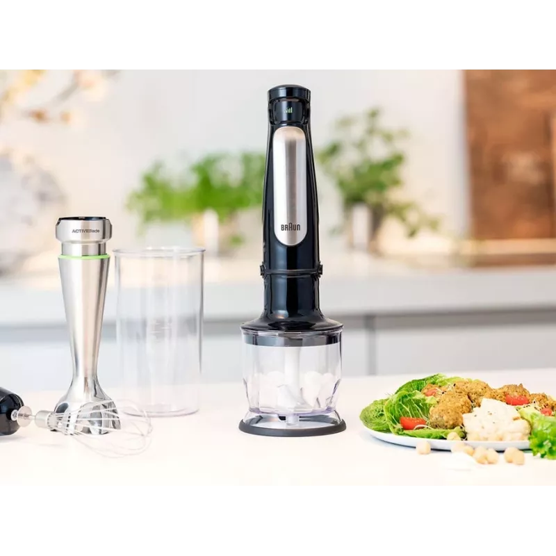 Braun MQ 7025X Panardintinis blenderis 0,6 L 1000 W Juodas, Nerūdijantis plienas