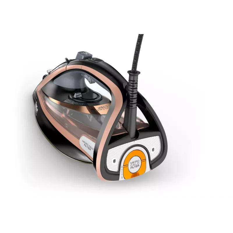 Tefal Ultimate Pure FV9845 garų lygintuvas, 3200 W, Durilium AirGlide Autoclean padas, 60 g/min nuolatiniai garai, 260 g/min garų impulsas, 350 ml bakelis, vertikalūs garai, juodas/varinis