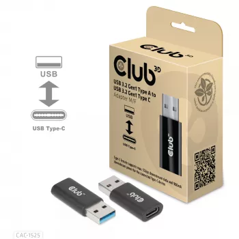 CLUB3D USB 3.2 Gen1 Type A į USB 3.2 Gen1 Type C adapteris M/F