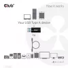CLUB3D USB 3.2 Gen1 Type A į USB 3.2 Gen1 Type C adapteris M/F