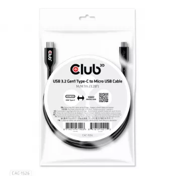 CLUB3D USB 3.2 Gen1 Type-C į Micro USB laidas M/M 1m /3.28ft
