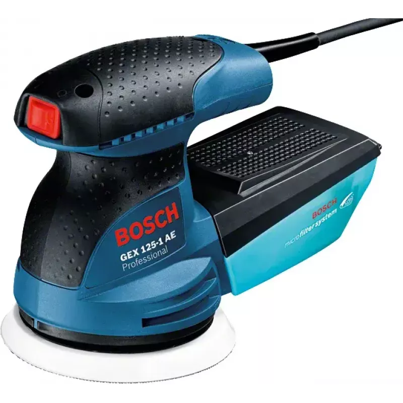 Bosch GEX 125-1 AE Orbitinis šlifuoklis 125 mm, 12000 sūkių/min, 24000 OPM, mėlynas