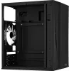 Kompiuterio korpusas AEROCOOL CS107V2 Mini Tower — Juodas, microATX/Mini-ITX, 2x120mm ventiliatoriai, 1x3.5 colio + 2x2.5 colio lizdai