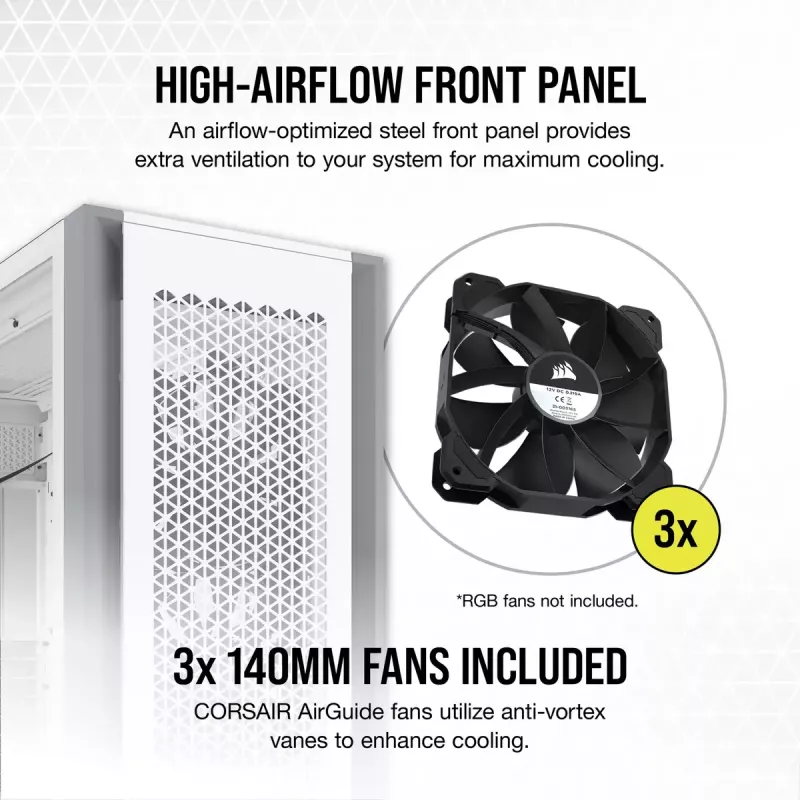 Korpusas Corsair 7000D AIRFLOW Full Tower Baltas