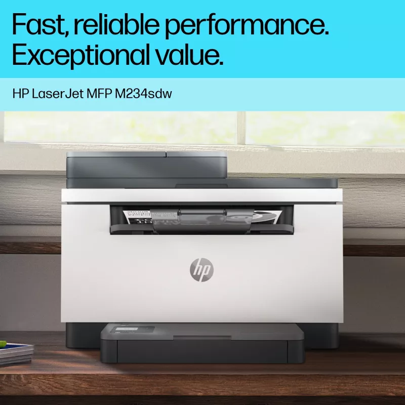 Daugiafunkcis lazerinis spausdintuvas HP LaserJet MFP M234sdw – Mono A4, 29 ppm, Duplex, Wi‑Fi, Ethernet