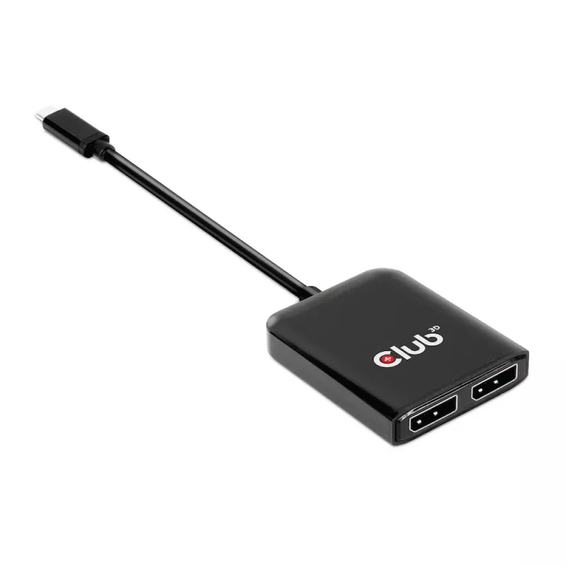 CLUB3D USB3.2 Gen2 Type-C (DP™ Alt-Mode) į DisplayPort™ dviejų monitorių 4K60Hz M/F MST šakotuvas