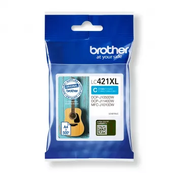 Brother LC-421XLC rašalo kasetė 1 vnt. Originali aukštos (XL) išeigos mėlyna (ciano)