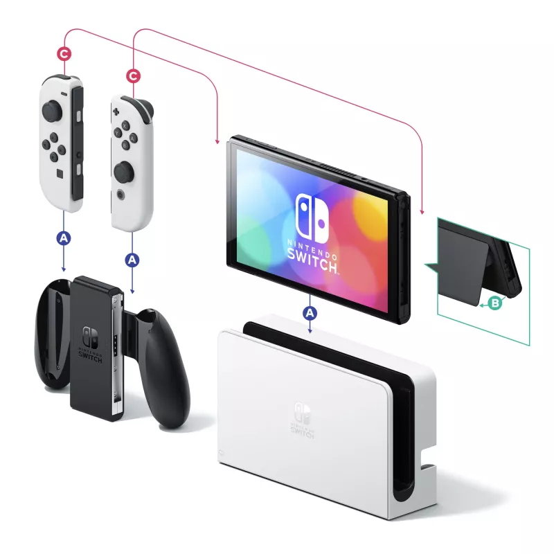 Nintendo Switch OLED model, NVIDIA Custom Tegra, 64 GB, White