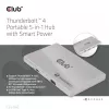 CLUB3D CSV-1580 Sertifikuotas Thunderbolt™ 4 nešiojamas 5-in-1 centras su išmaniuoju maitinimu