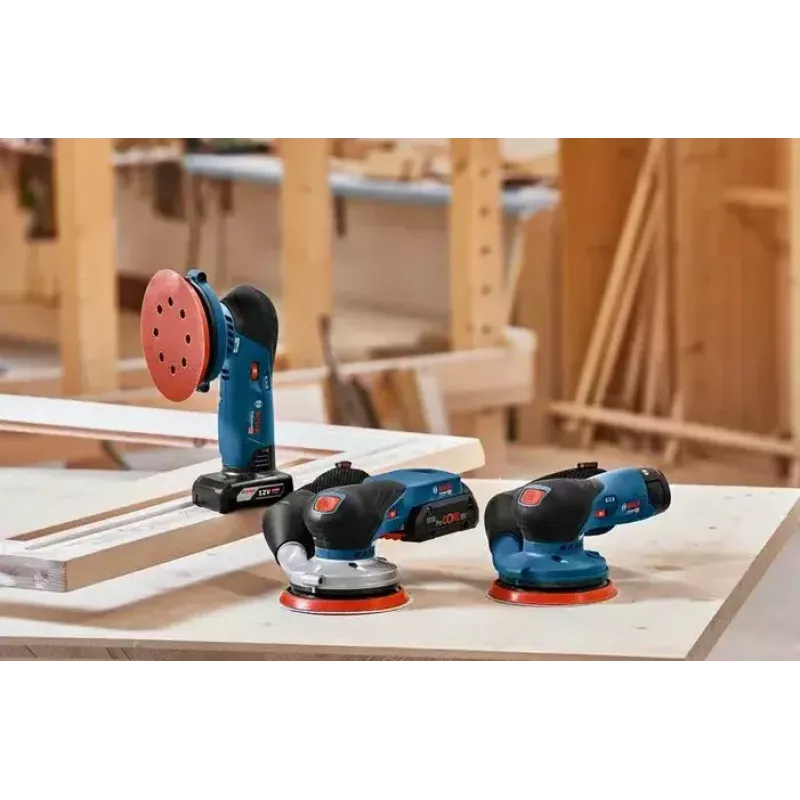 Bosch GEX 18V-125 Professional atsitiktinio judesio orbitinis šlifuoklis 10000 RPM 20000 OPM Juoda, Mėlyna, Pilka, Raudona