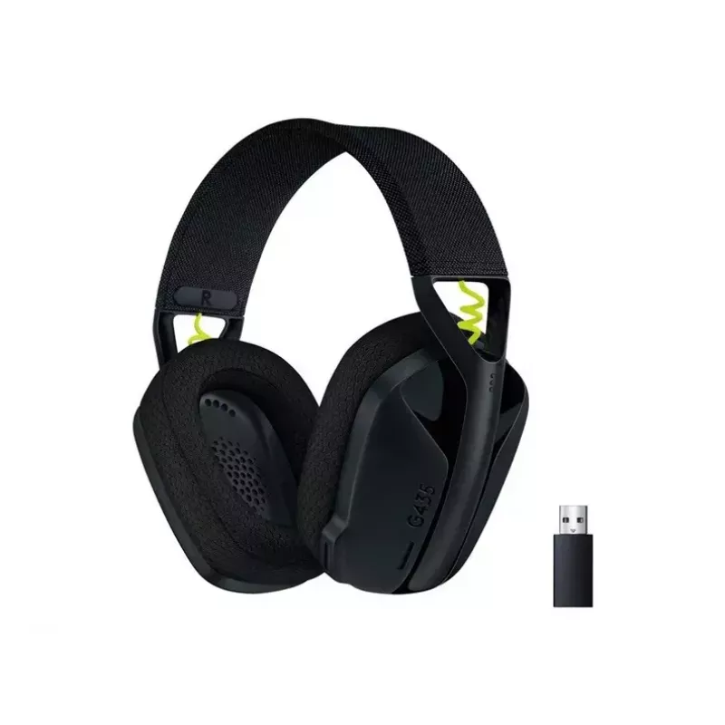 LOGITECH G435 Lightspeed belaidžiai žaidimų ausinės – juodos
