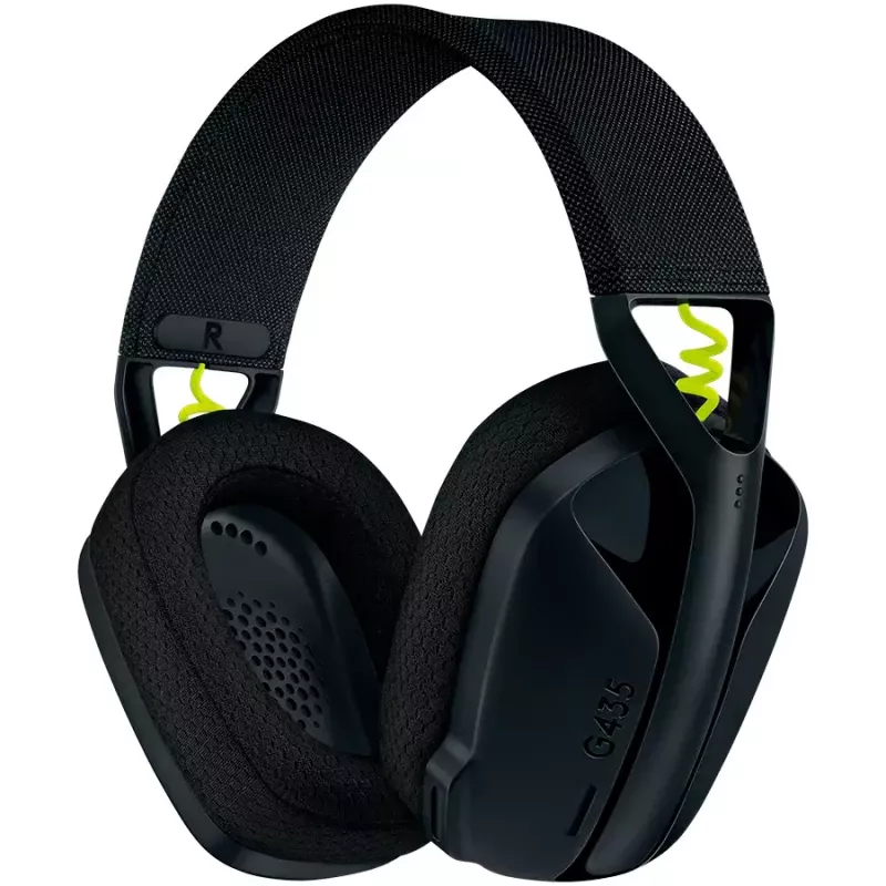 LOGITECH G435 Lightspeed belaidžiai žaidimų ausinės – juodos
