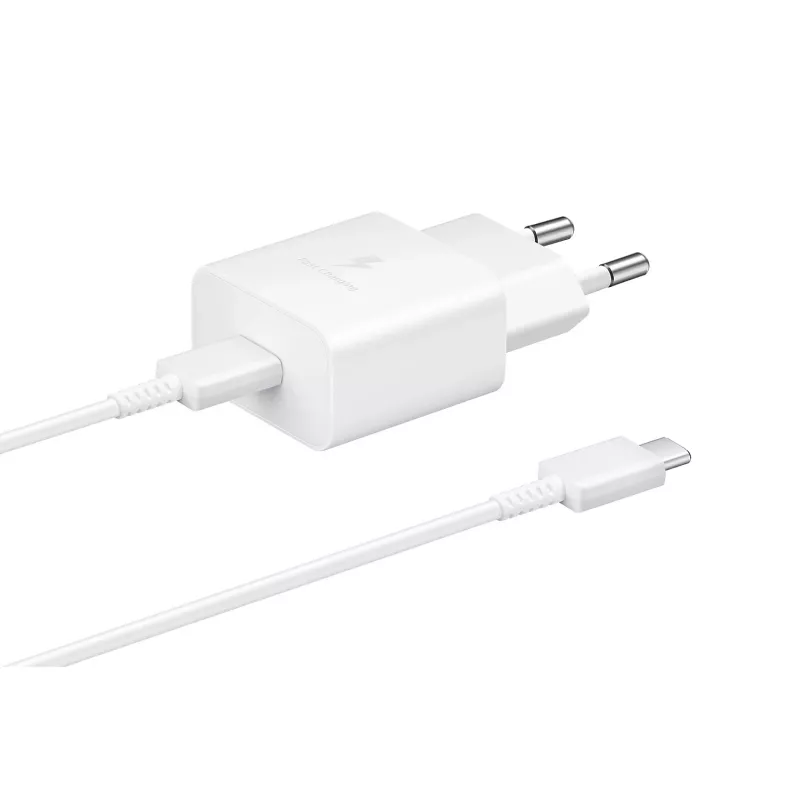Samsung EP-T1510XWEGEU spartusis kroviklis, USB-C, 5–9V, 1 m kabelis, baltas