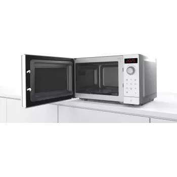 Mikrobangų krosnelė Bosch Serie 2 FFL023MW0 – 800 W, 20 L, 5 galingumo lygių, 270 mm sukamoji lėkštė, balta