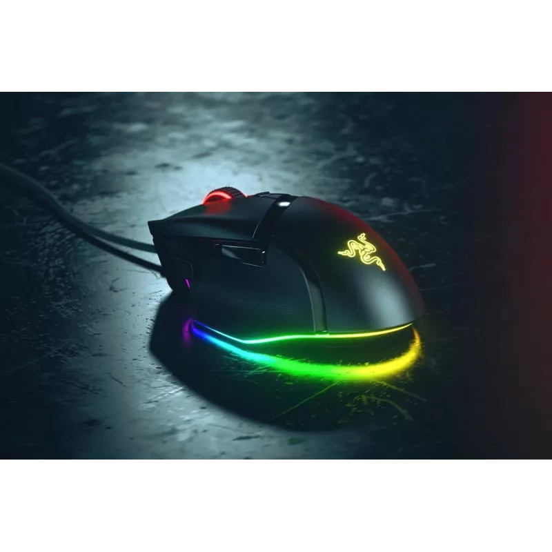 Žaidimų pelė Razer Basilisk V3, dešinei rankai, optinė 26 000 DPI, 11 programuojamų mygtukų, USB-A, juoda