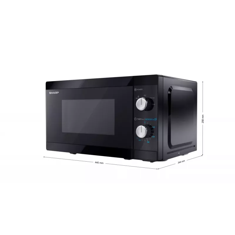 Sharp YC-MS01E-B mikrobangų krosnelė Juoda Solo 20 L 800 W