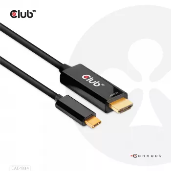 CLUB3D HDMI į USB Type-C aktyvus kabelis 4K60Hz M/M 1,8m