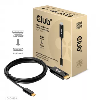 CLUB3D HDMI į USB Type-C aktyvus kabelis 4K60Hz M/M 1,8m