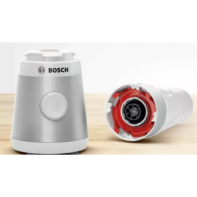 Stalinis blenderis Bosch VitaPower MMB2111T — 450 W, 0,6 l Tritan indas, sukimo valdymas, sidabrinis