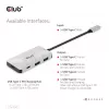 CLUB3D CSV-1543 USB Gen2 Type-C PD įkrovimo stotelė į 2x Type-C 10G ir 2x USB Type-A 10G prievadus