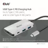 CLUB3D CSV-1543 USB Gen2 Type-C PD įkrovimo stotelė į 2x Type-C 10G ir 2x USB Type-A 10G prievadus