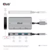 CLUB3D CSV-1543 USB Gen2 Type-C PD įkrovimo stotelė į 2x Type-C 10G ir 2x USB Type-A 10G prievadus