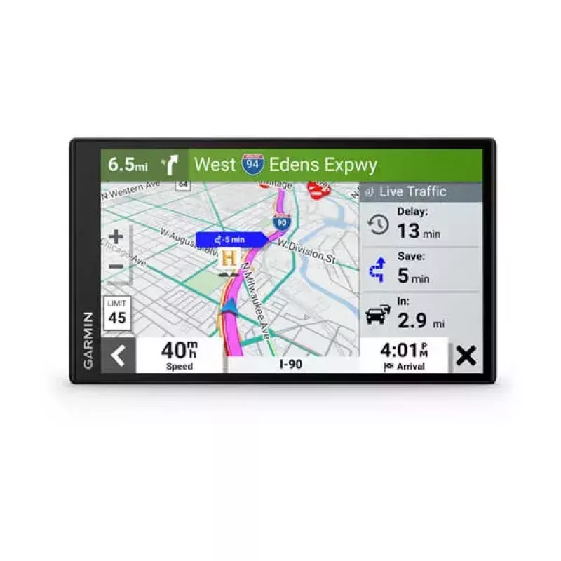 Automobilinis GPS navigatorius GARMIN DriveSmart 76 – 7 colių TFT jutiklinis ekranas, 32 GB atmintis, Wi‑Fi, Bluetooth, visam laikui atnaujinami žemėlapiai (EU MT-S)