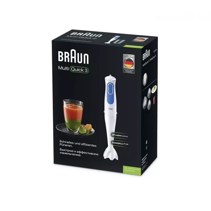 Braun MQ 3000 Smoothie panardintuvas 700 W 0,6 L mėlynai balta