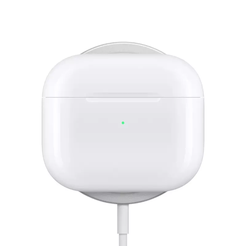 “Apple AirPods 3rd generation” belaidės ausinės su MagSafe įkrovimo dėklu, baltos
