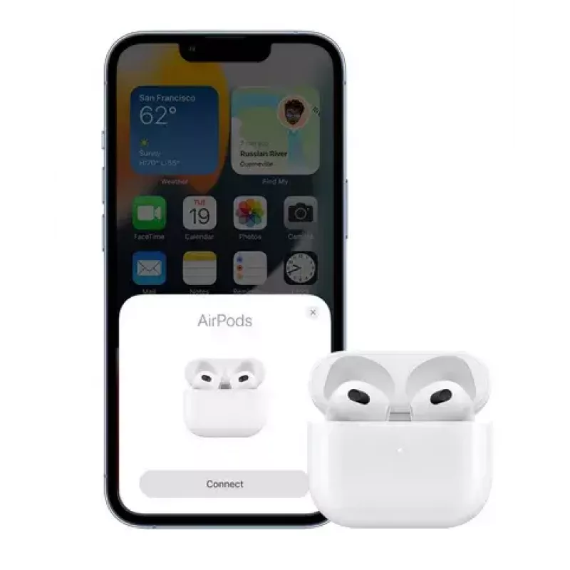 “Apple AirPods 3rd generation” belaidės ausinės su MagSafe įkrovimo dėklu, baltos