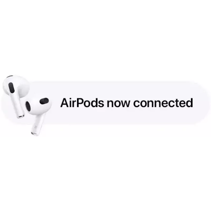 “Apple AirPods 3rd generation” belaidės ausinės su MagSafe įkrovimo dėklu, baltos