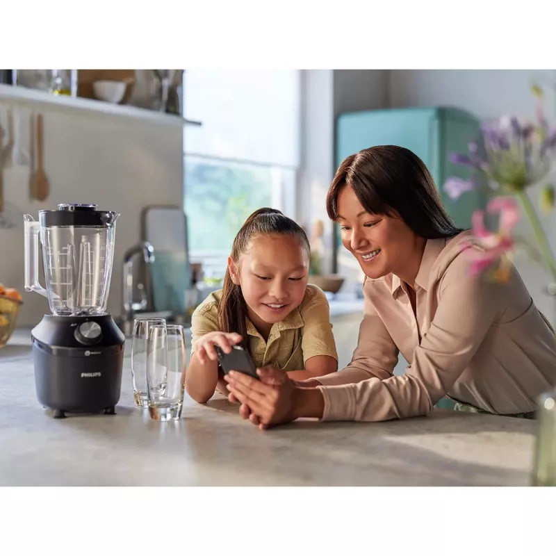 Philips 3000 serijos HR2191/01 blenderis 2 L stalinis blenderis 600 W juodas, permatomas