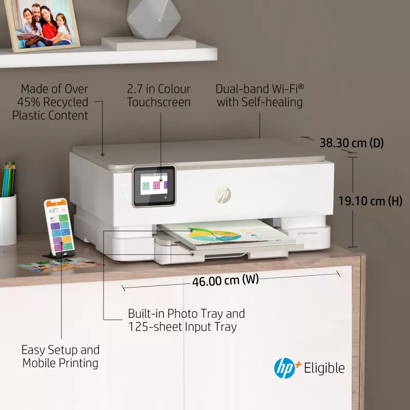 HP ENVY Inspire 7220e Daugiafunkcis belaidis spausdintuvas, kopijavimo aparatas, skaitytuvas, spalvotas, rašalinis, Instant Ink